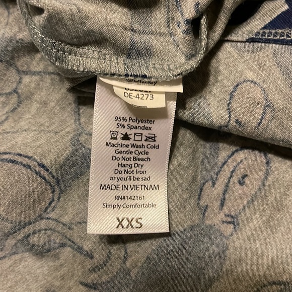 LuLaRoe Gray Carly Dress With Mickey Mouse Pattern Size XXS - Picture 5 of 5